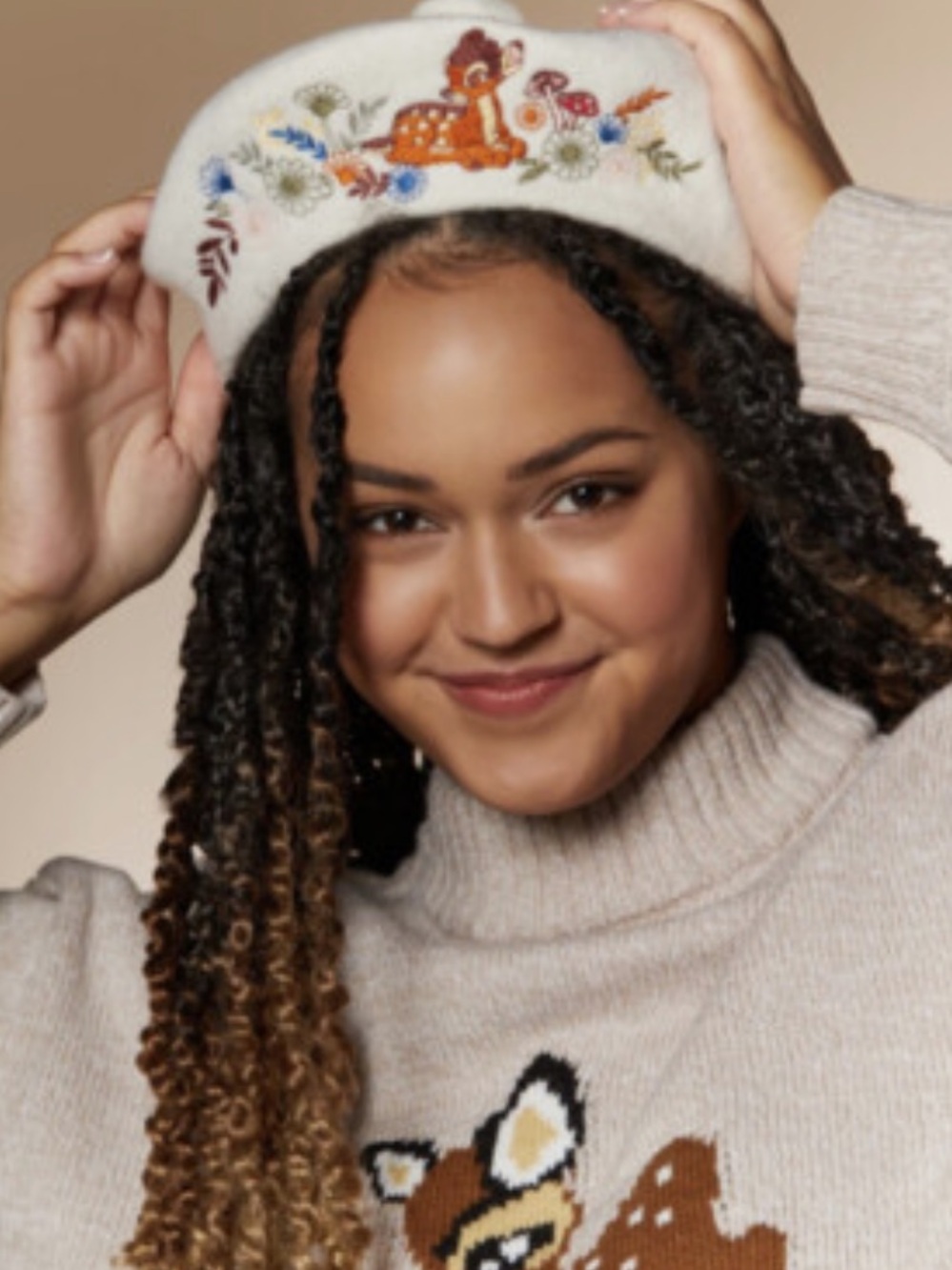 Disney Bambi Embroidered Beret